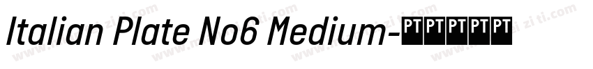 Italian Plate No6 Medium字体转换